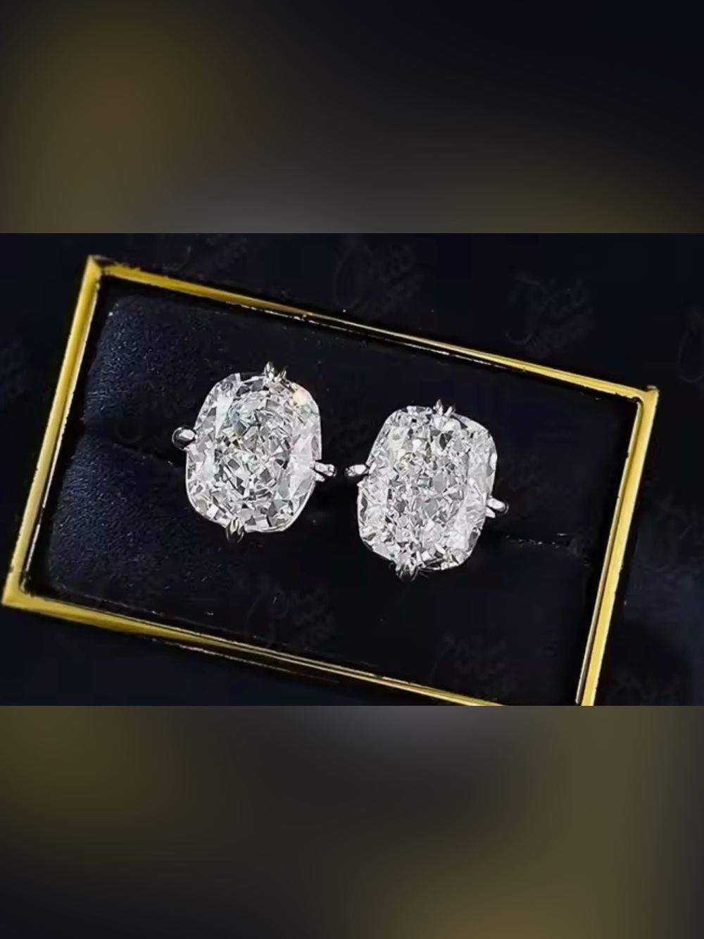 2ct Radiant Cut Earrings